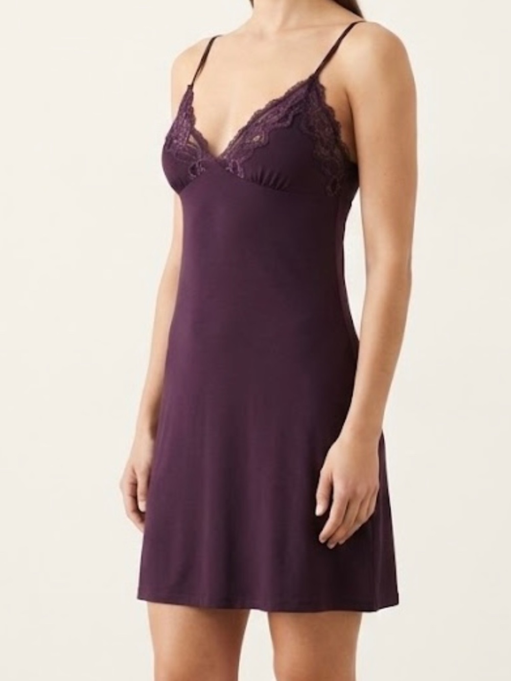 Calvin Klein Deep Purple/Plum Lace Chemise  Sleep Size M NWT